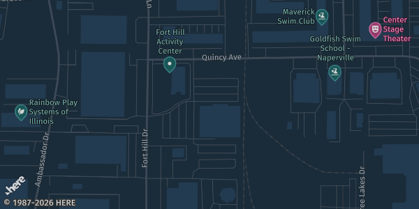 Map showing TOCA Soccer Center in Naperville, IL.