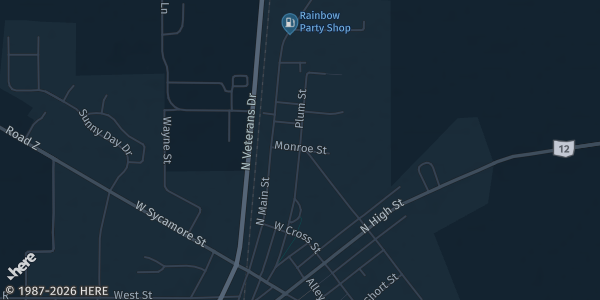 Map showing the venue in Columbus, OH.