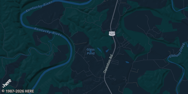 Map of Franklin, KY. The exact address of Brighton Park is not known, so the map shows the area rather than a specific building.