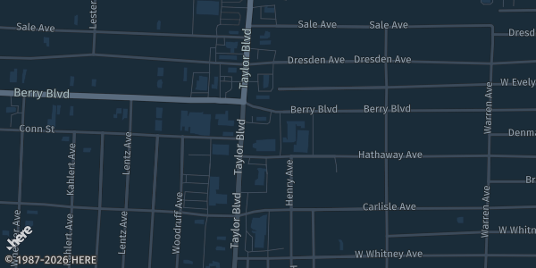 Map showing Most Blessed Sacrament Church in Louisville, KY.