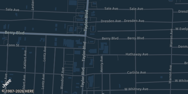 Map showing Most Blessed Sacrament Church in Louisville, KY.