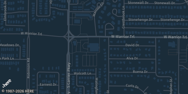 Map showing The Ruthe Jackson Center in Grand Prairie, TX.