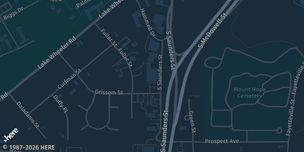 Map showing Tobacco Road Harley Davidson in Raleigh, NC.