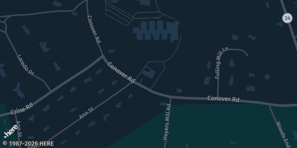 Map showing 50 Conover Rd. in Colts Neck, NJ.