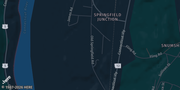 Map showing Charlestown Senior Center in Charlestown, NH.