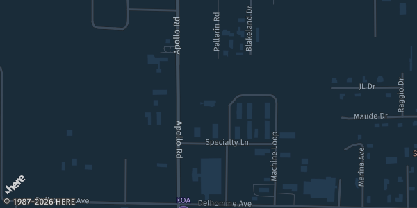 Map showing Westline Event Center in Scott, LA.