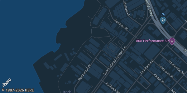 Map showing Urban Soccer Hawaii in Honolulu, HI.