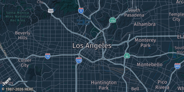 Map of Los Angeles, CA. The exact address of this venue is not known, so the map shows the area rather than a specific building.