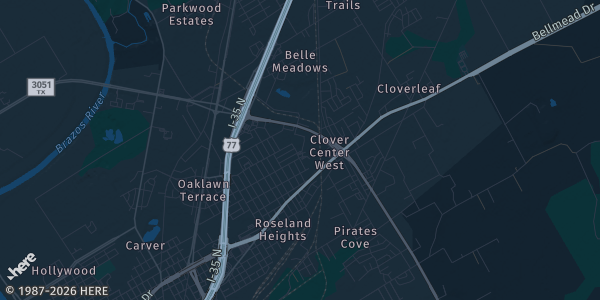 Map of Bellmead, TX. The exact address of Bellmead Civic Center is not known, so the map shows the area rather than a specific building.
