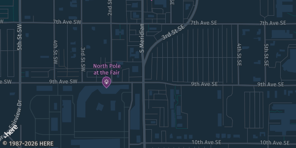 Map showing Washington State Fair Event Center — Showplex in Puyallup, WA.