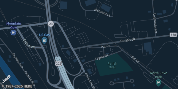 Map showing 1 PAL Dr. in Wayne, NJ.