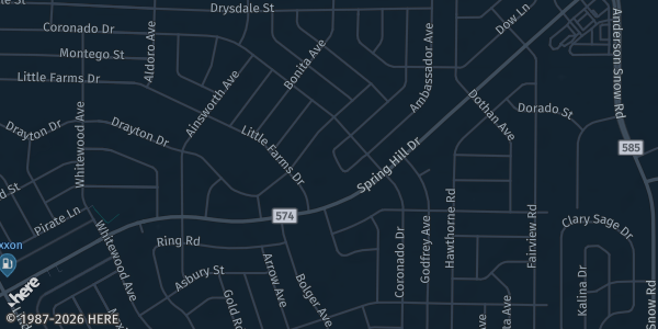 Map of Spring Hill, FL. The exact address of St. Joan of Arc Hall is not known, so the map shows the area rather than a specific building.