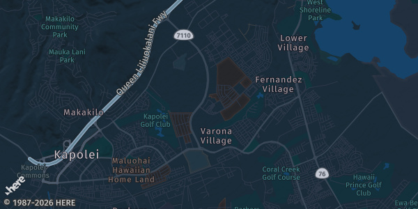 Map of Ewa Beach, HI. The exact address of West Side Card Show is not known, so the map shows the area rather than a specific building.