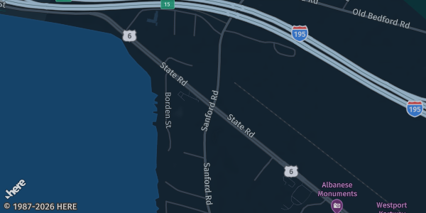 Map showing White's of Westport in Westport, MA.
